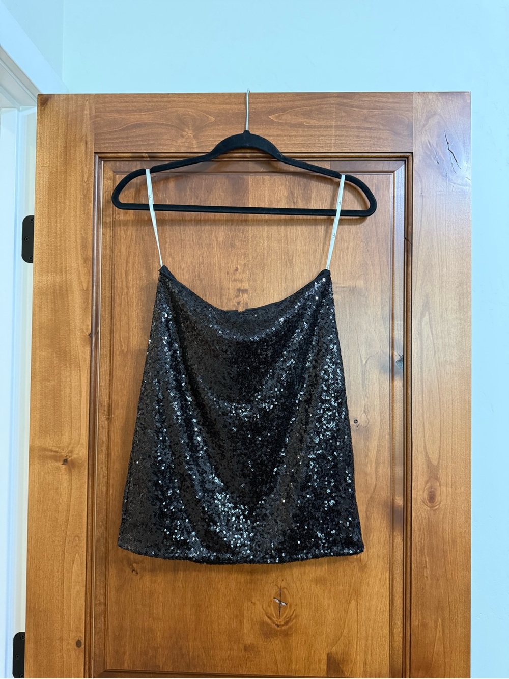 Lulu's Black Sequin Skirt